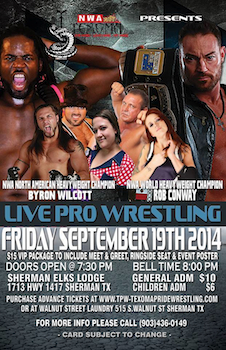 Live Professional Wrestling - Presented by NWA Texoma - Saturday