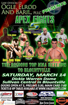 Apex Fights 5 - Presented by Valor Fights - Saturday