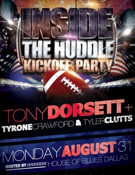 Inside the Huddle - Join Dallas Cowboys, Past and Present - Tony Dorsett, Tyrone Crawford and Tyler Clutts