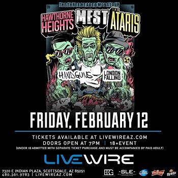 Three Headed Monster Tour Ft. Hawthorne Heights, the Ataris and Mest - 18+ Event