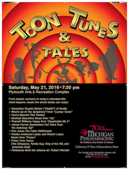 Toon Tunes and Tales Concert - Presented by the Michigan Philharmonic - Saturday