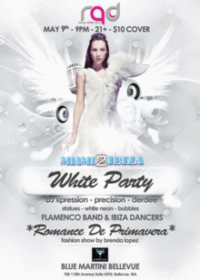 Miami 2 Ibiza White Party - at Blue Martini